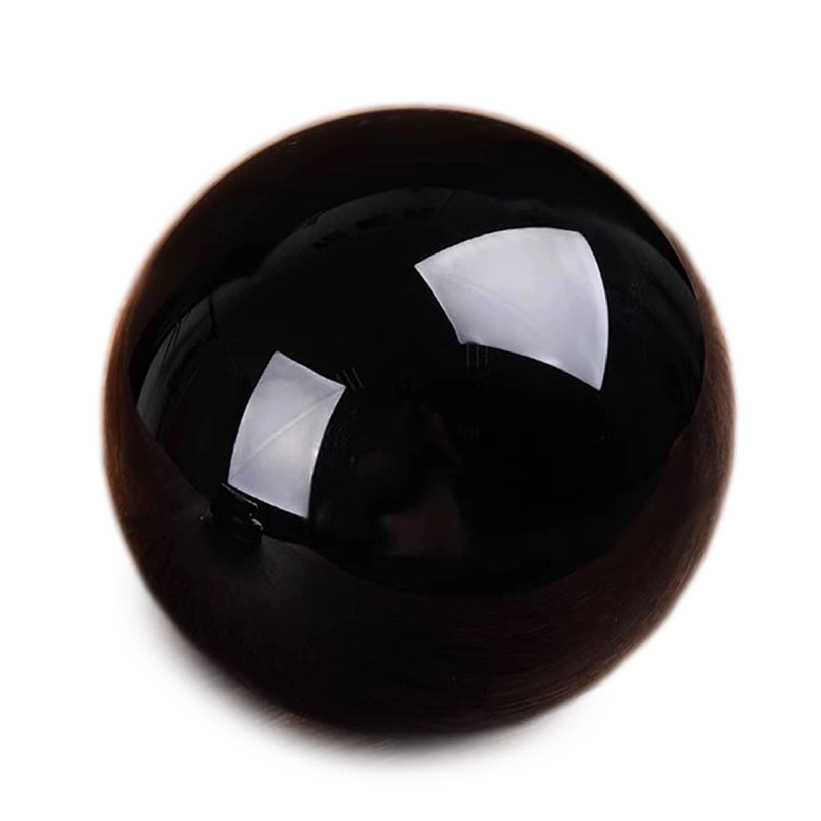 GPDNBIEU Fluorite Crystal Ball, Natural Obsidian Crystal Ball on Wooden Stand for Fengshui, Meditation, Divination, Home Decoration(40mm)
