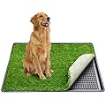 PICK FOR LIFE Dog Grass Toilet, Large size 51 x 63.5 cm, Indoor Outdoor Dog Potty Systems, Portable Toilet with Fake Grass and Tray, Reusable Trainer Tray for Puppy Training.