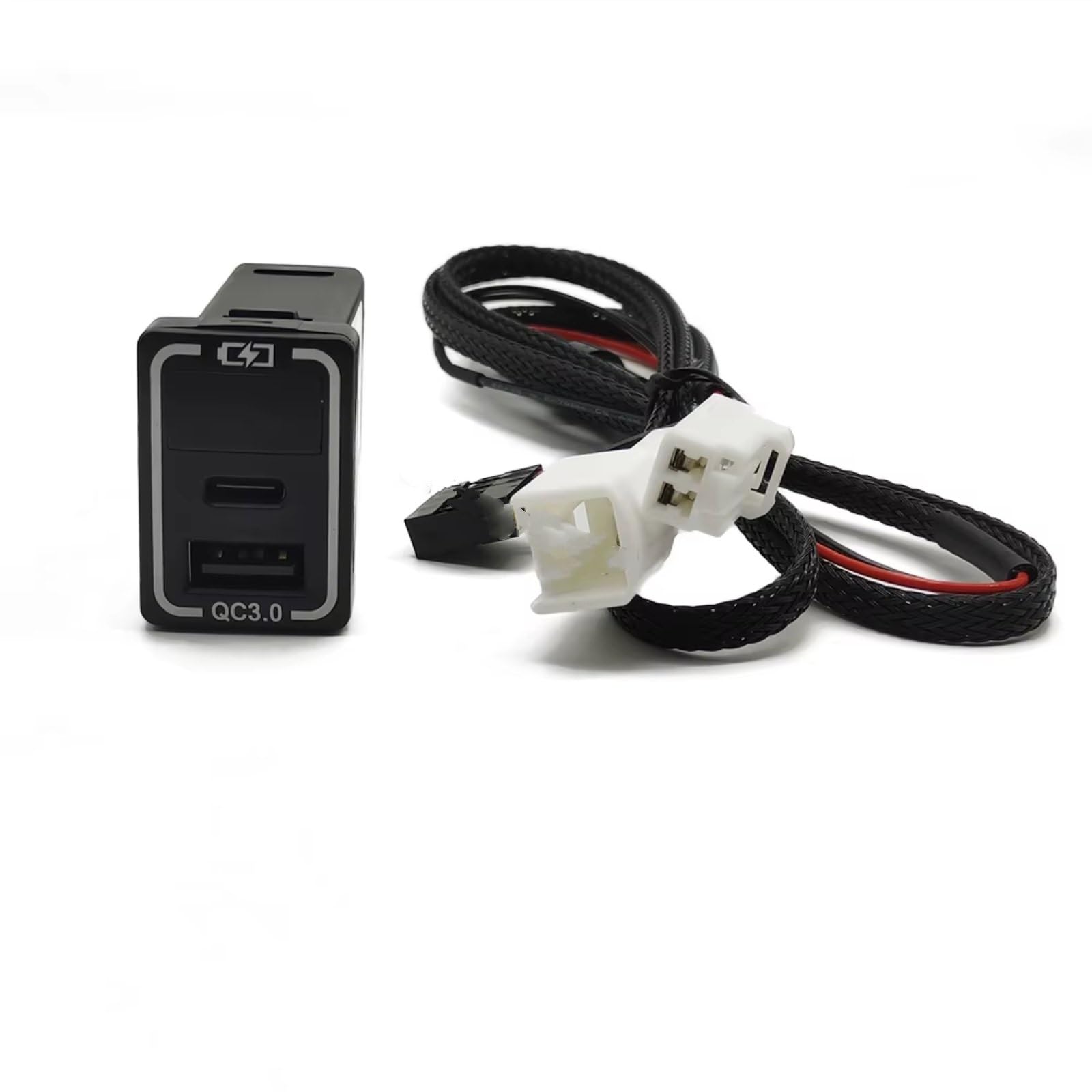 Centro Puerto USB Compatible Con Toyota Para Camry Para Land Para Vehículo Cruiser Dual QC3.0 Coche Tipo C Cargador Teléfono Carga Rápida Puerto USB AUX Jack