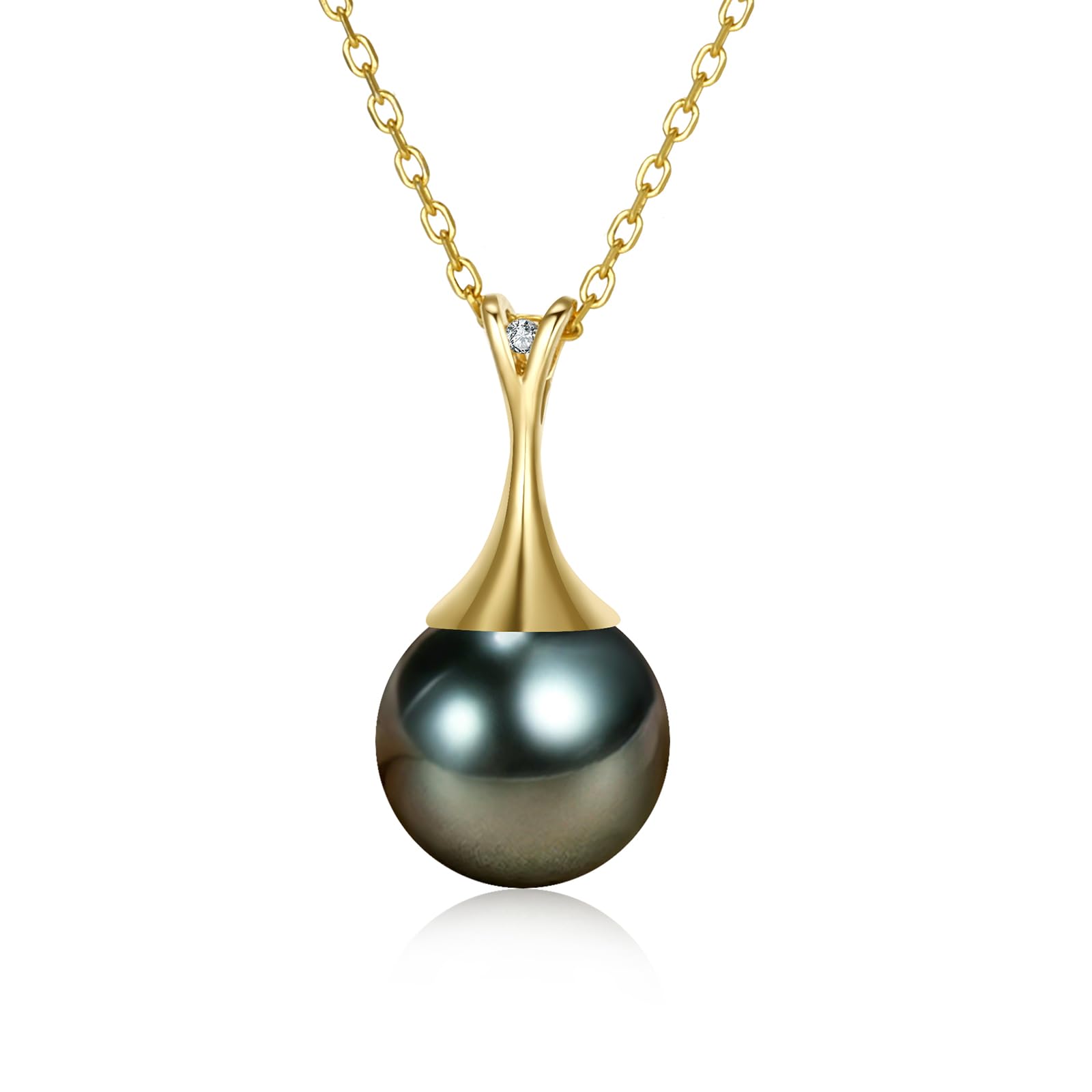 Regalos para esposa, aniversario, día de la madre, regalo para mamá, collar de perlas negras de Tahití, regalo para mujeres, cumpleaños, Navidad, día de San Valentín, regalos para ella