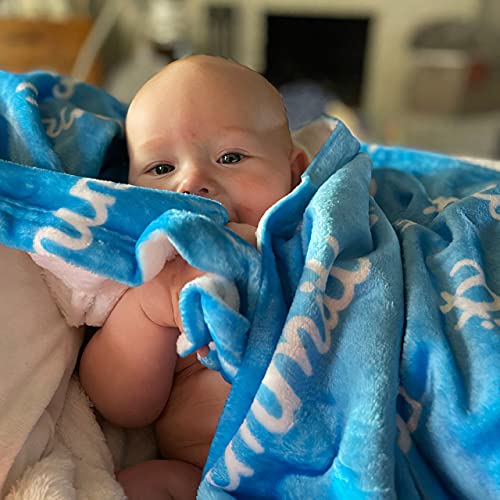 Toddler Customized Blanket, Baby Gift Custom Blanket, Family, Personalized Name Blankets for Baby, Kids and Adults, Mom, Grandmas, Custom Name Blanket for Grandkids, Custom Blanket with Baby's Name