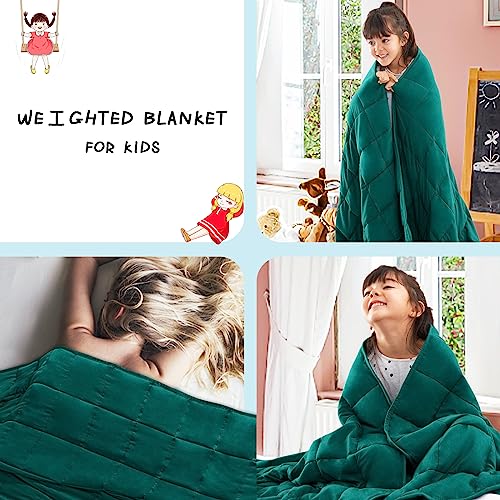 CYMULA Weighted Blanket Kids 5 Pounds (36''*48'' Small Size) - Cooling Breathable Children Heavy Blankets Summer Winter - Ultra Microfiber Soft Comfort with Glass Beads - Gifts for Boys/Girls