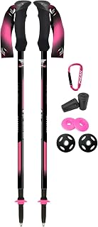 Fizan Compact 3 Trekking Poles – 5.6 oz Ultralight, Backpacking, Thru Hiking Poles, Adjustable, Collapsible, Customized Fit, EVA Grips, Aluminum Walking Sticks (Compact 3)