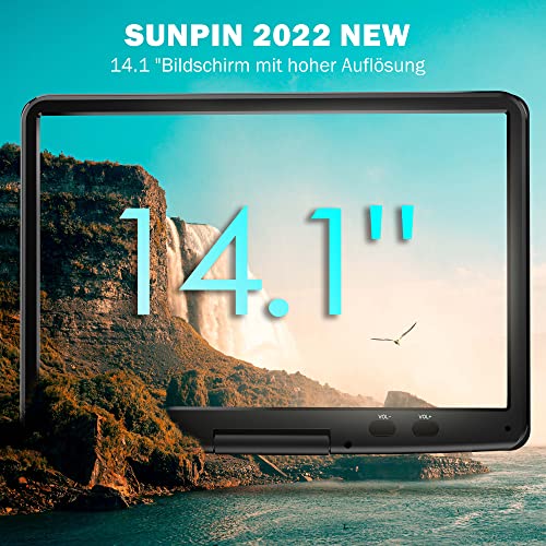 16.9'' Tragbarer DVD Player mit 14.1'' HD Großbildschirm, Kinder DVD Player, Einzigartiges Extra Button Design, Tragbar… - Image 5