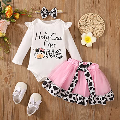 Baby Girl 1st Birthday Outfit - Cow Tutu Skirt2