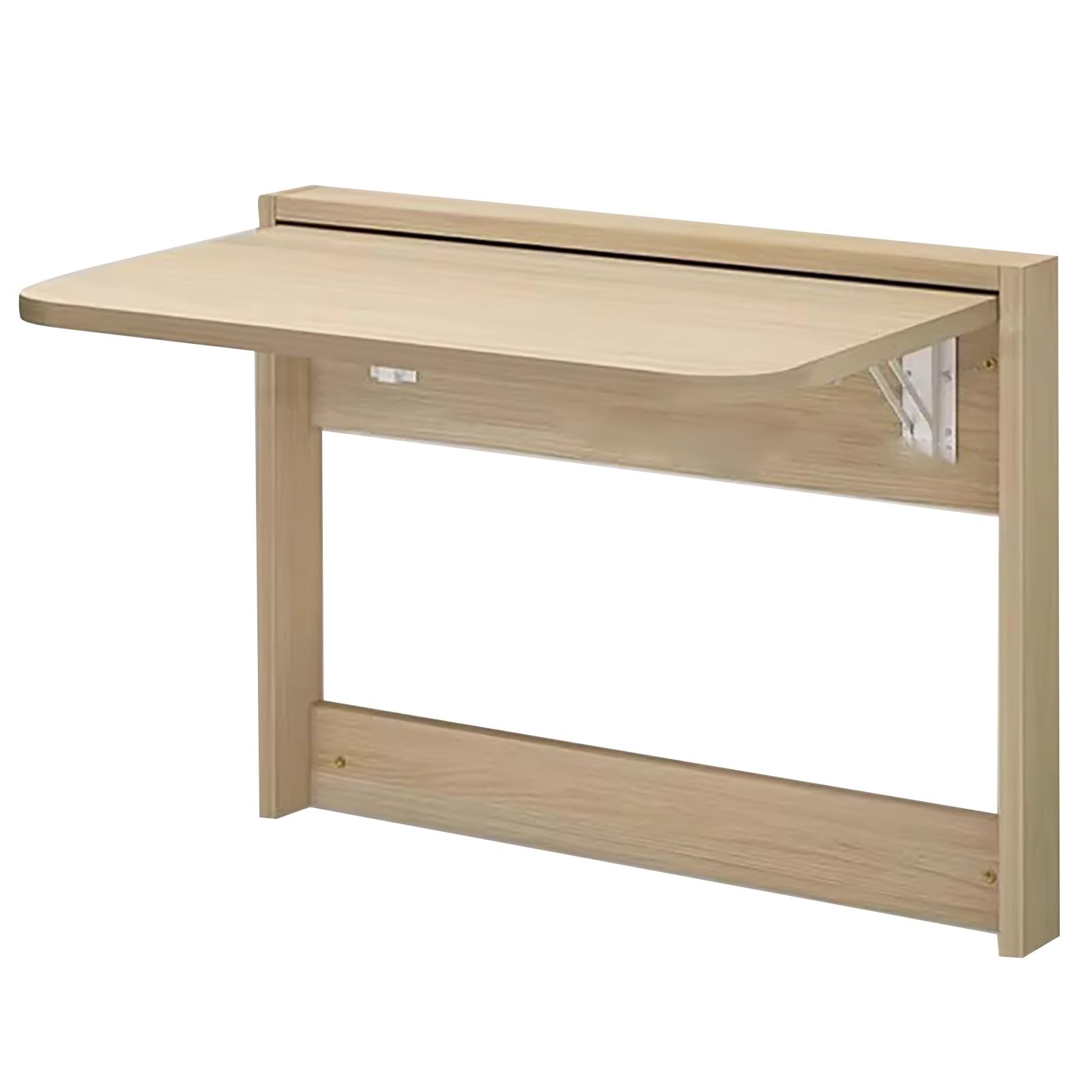 Table pliante murale ultra fine 60cm jaune pour petit studio