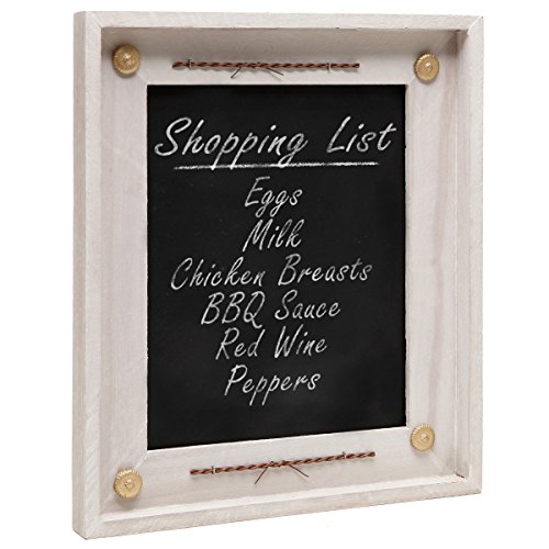 Country Rustic Vintage Wood Decorative Hanging Chalkboard/Washed Out Framed Blackboard - MyGift®