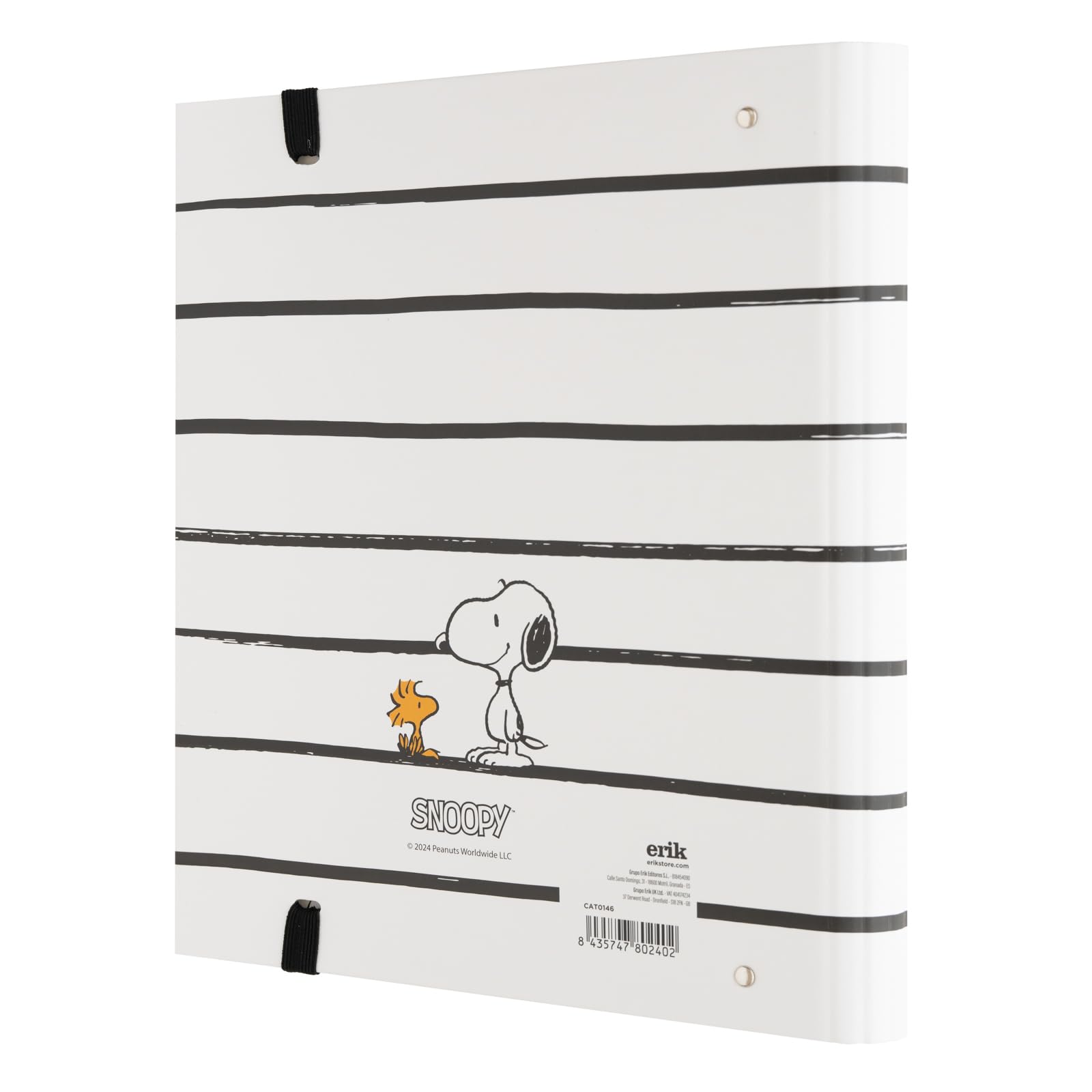 Grupo Erik 4 Ringbuch A4 | Snoopy Schreibwaren 10,6 x 12,6 Zoll | 27 x 32 cm | Dokumentenmappe | Peanuts Geschenke für Hundeliebhaber
