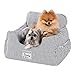 Amazon Brand – Umi Seggiolino auto per cani con robusta cintura di sicurezza Rialzo per cani morbido Letto per cani Impermeabile antiscivolo Trasportino da viaggio per cani di piccola e media blu