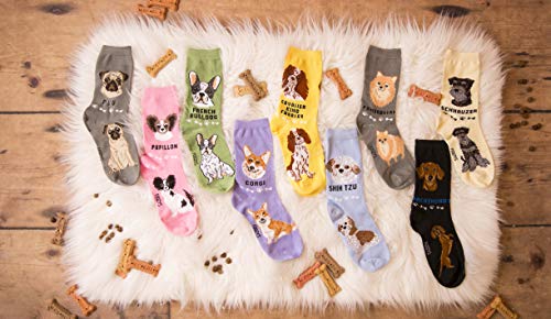 Foozys Unisex Crew Socks | Canine/Dog Collection | Pug #TOP4