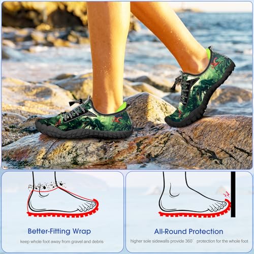 Image of Built-in Heel Grips Water Shoes for Kids Girls Boys Hiking Wide Barefoot Swim Beach Pool Big Kid