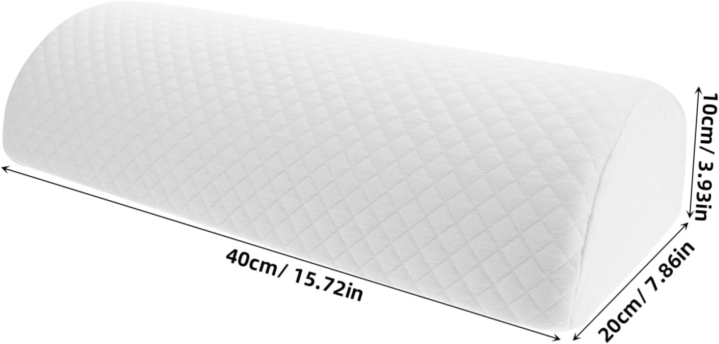 Cabilock Leg Bolster Pillow Semi Roll Cushion for Neck Back and Knee Support Slow Rebound Memory for Side Sleeping Alleviates Leg Fatigue