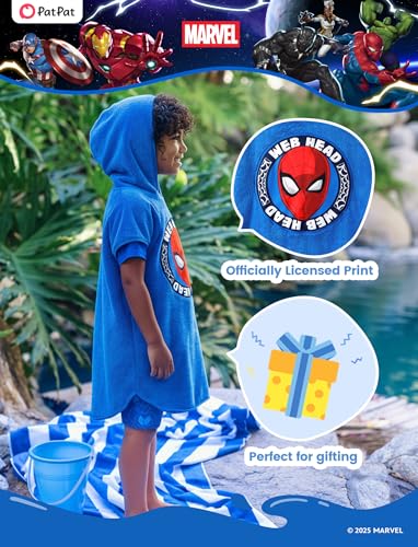 Image of Disney Marvel Princess Frozen Stitch Elsa Girls Hooded Swim Cover Up for Swimsuit Bathing Suit Swimwear Pocket 4-7 Years