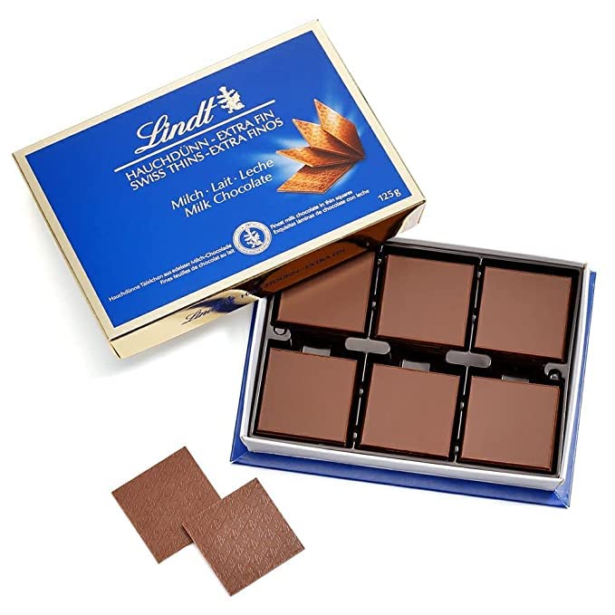 Lindt Swiss Thins Extra Fine Milk Chocolate Thins Delicious 125 g