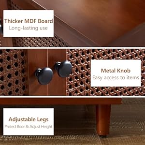 Sideboardbuffetcabinetrattanstoragecabinetaccentcabinetbohocredenzasbuffettableconsolecoffeebarcabinetwith2doorforhallwayentrywaydiningroomlivingroomwalnut Urban Country Home Decor Sideboard buffet cabinet rattan storage cabinet accent cabinet boho credenzas buffet table console coffee bar cabinet with 2 door for hallway entryway dining room living room walnut urban country home decor