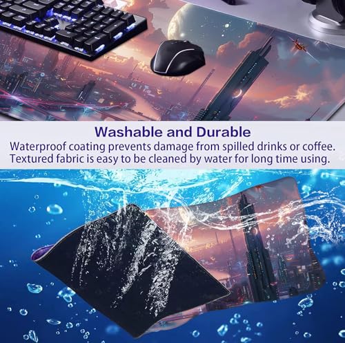 Mouse Pad Digital Anime City Night View 89.9x39.9 cm miniatura 6