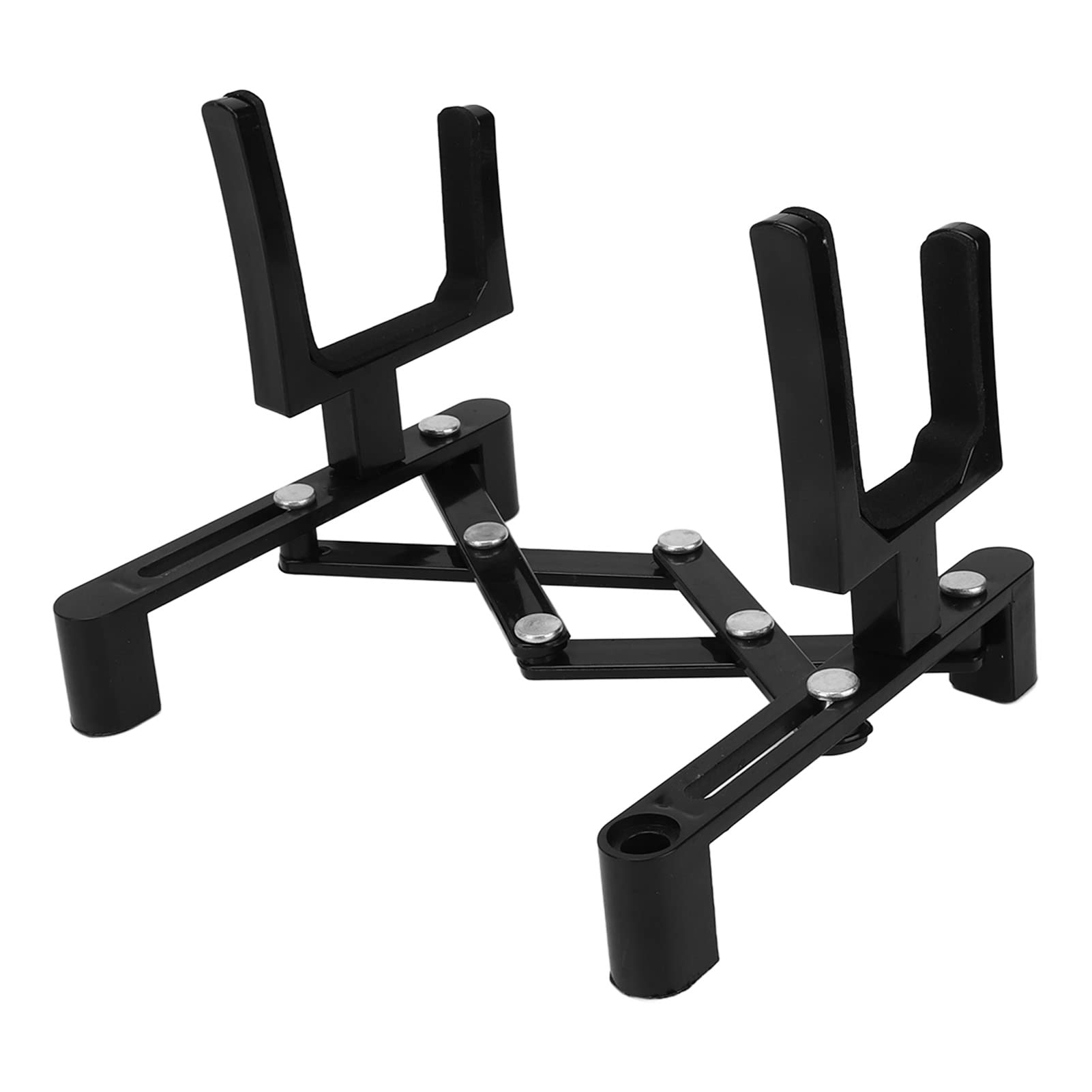 Support de violon pliable, métal ABS résistant à l'usure Excellente performance Présentoir de violon pliable inoffensif pour mini guitare pour ukulélé(Le noir)