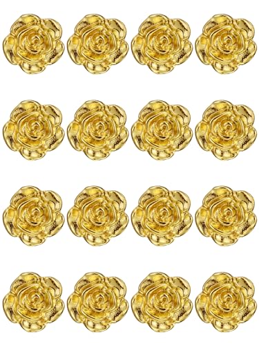 16 Pcs Gold Tone Lapel Pins Brooch for Men Suit,metal Rose Flower Brooch Pins for Women,mens Suit Groom Tuxedo Accessories on Wedding Birthday Anniversary Father's Day