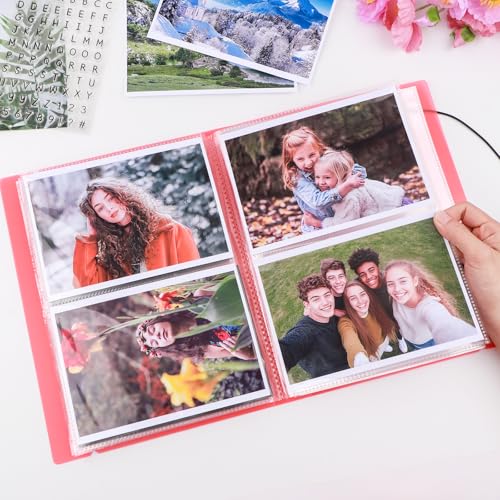 Image of 2 Pack Large Sticker Photo Storage Album, Stamp & Cutting Dies Storage Book Organizer Folder for Cards Storage DIY Scrapbooking Card Making Supplies 20 Pages 80 Pockets / Pack ( Clear + Purple)