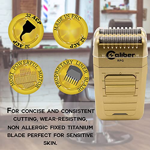 Caliber Pro - RPG Shaver - Professional Close Cutting Foil Shavers with Cleaning Brush - Cordless Hair & Beard Trimmer - Rechargeable Lithium Ion Battery - Balding Machine - Electric Razor for Men