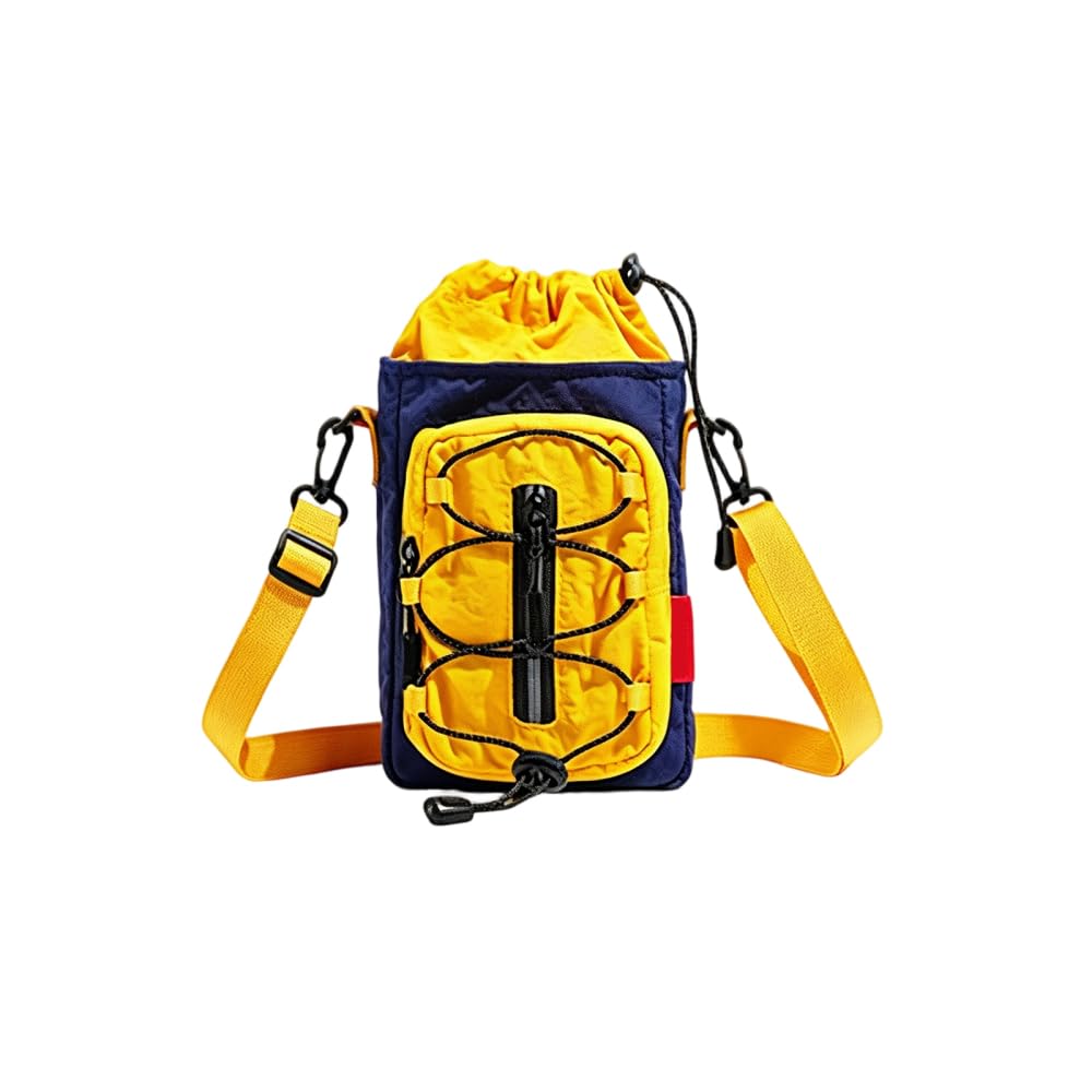 BDKMMS Water Bottle Carrier Bag, Waterproof Multi-Pocket Bottle Sling Holder Bag Adjustable Crossbody Bottles Pouch for Outdoor Hiking, Cycling, Walking, Travel