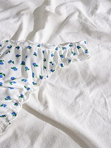 GORGLITTER Women's 5pack Cute Panties Floral Print Low Rise Frilly Panties Coquette Underwear Set4