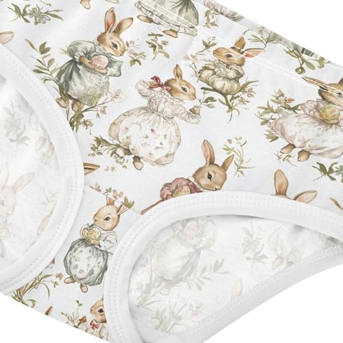 Girls Underwear Soft Cotton Easter Bunny Kids Panties in Sizes 2/3t, 4t, 5t, 6 and 84