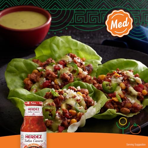 Image of HERDEZ Salsa Casera, Medium, 24 oz Jar- Classic Mexican Homestyle Salsa for Chips & Dishes