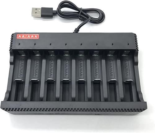 Miniatura 3 de Cargador de batería USB AA/AAA No. 5 No. 7 1.2V Níquel-metal hidruro de níquel-cadmio Batería de ocho ranuras Cargador inteligente Luz de giro