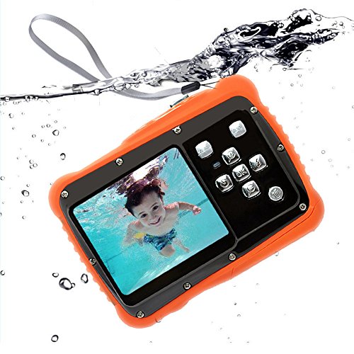 iShare Kids Camera, 12MP HD Waterproof Camcorders with 2 Inch LCD 4x Digital Zoom and Mic, Outdoor 3M Underwater for Girls/Boys (Black)