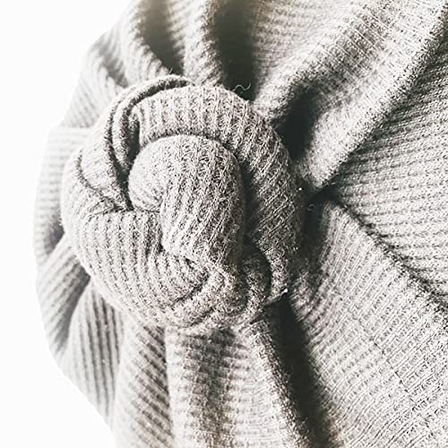 Asufegucd 5 Pieces Baby Turban Hats Turban Bun Knot Baby Infant Beanie Baby Girl Soft Toddler Cap Waffle Style (Girls 5Pcs) #TOP7