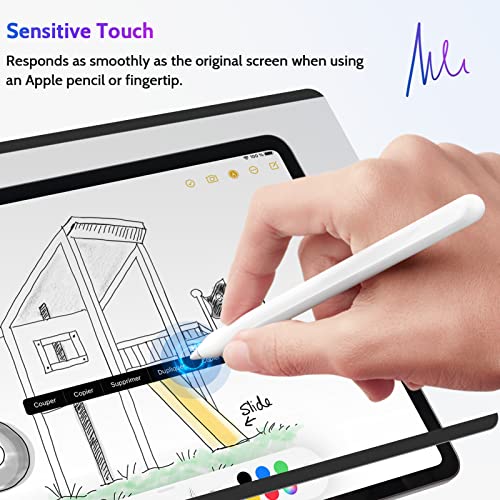 Image of Peslv Magnetic Privacy Screen Protector for iPad Air 5th 4th Generation & iPad Pro 11, Removable Anti Blue Light Glare Spy Private Filter, High Sensitive Bubble-Free Easy Install Black Security Screen