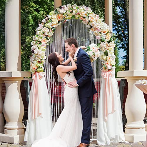 Image of Putros Arch Backdrop Stand 7.2ft, Metal Wedding Arch Stand, White, Arched Background Frame for Birthday Party, Baby Shower, Graduation, Photography Decoration