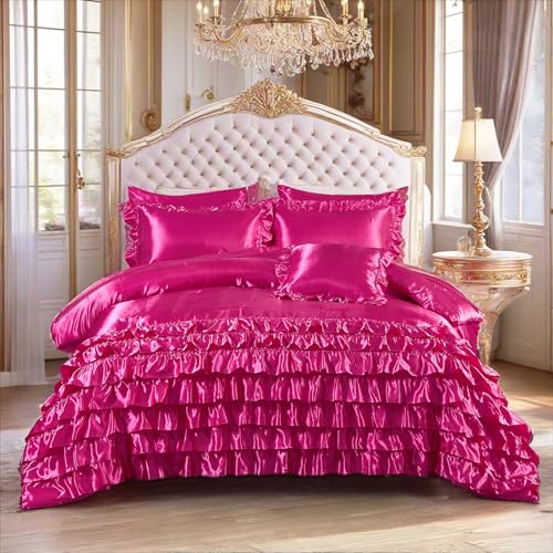 MOVE OVER 8 Pieces Silk Like Satin Comforter Set Queen