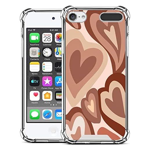 ZIYE Compatible with iPod Touch 7th Generation Case,iPod Touch 6 5 Case Clear,Shockproof Protective Case for iPod Touch 5/iPod Touch 6/iPod Touch 7 Case Heart