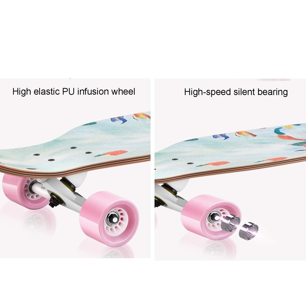 TXTC Skateboards Standard Complète Skateboards- PU Roues ABEC-11 for Les Débutants Entrées Enfants Garçons Filles Jeunesse Cruiser Maple Pro Skate Board, Longboard Skateboard
