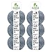 Produktbild 100% Baby Alpakawolle in 50+ Farben (kratzfrei) - 300g Set (6 x 50g) - weiche Alpaka Wolle zum Stricken & Häkeln in 6 Garnstärken by Hansa-Farm - Grau-Grün Heather