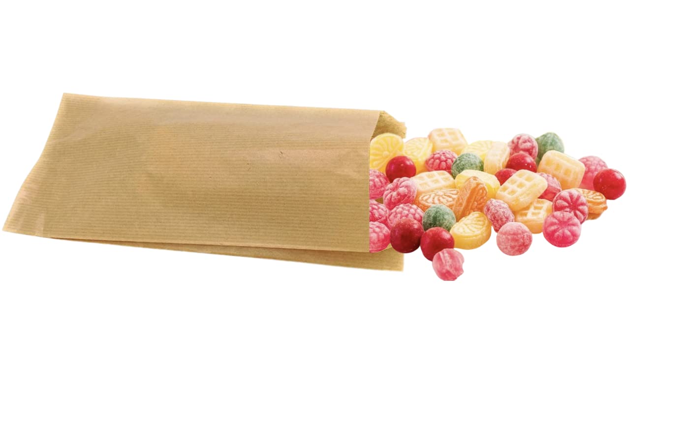 1000 sacchetti carta 27 x 14 + 6 cm/Sacchetti carta per alimenti/perfetti per panini, torte, frutta/Sacchetti per confetti/Sacchetti Kraft per alimenti/Sacchetto regalo
