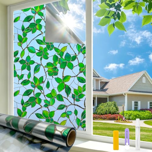 24H Privacy Heat Insulation Static Cling Decorative Glass Film29.5x78.7in