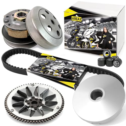 Area1 Kit de courroie trapézoïdale de variateur compatible avec Speedfight 1, Speedfight 2 Elyseo Elystar Vivacity Trekker Limbo Buxy Squab TKR Zenith SV Looxor...