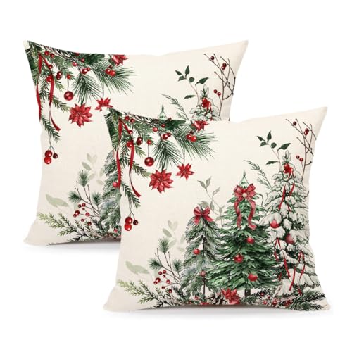 4TH Emotion Xmas Farmhouse Pillow Covers – Rustic Holiday Decor
