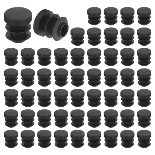 uxcell Round Plastic Plug,12mm(0.47") OD Furniture Leg Pipe Insert 56Pcs