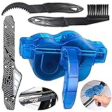 Kettenreiniger Fahrrad Set, Fahrrad Kettenreinigungsgerät Kit mit Kette Ritzelbürste und Fahrrad Kettenstrebenschutz, Fahrradketten Reinigung Scrubber, Schnelles Sauberes Werkzeug für Kettenreinigung