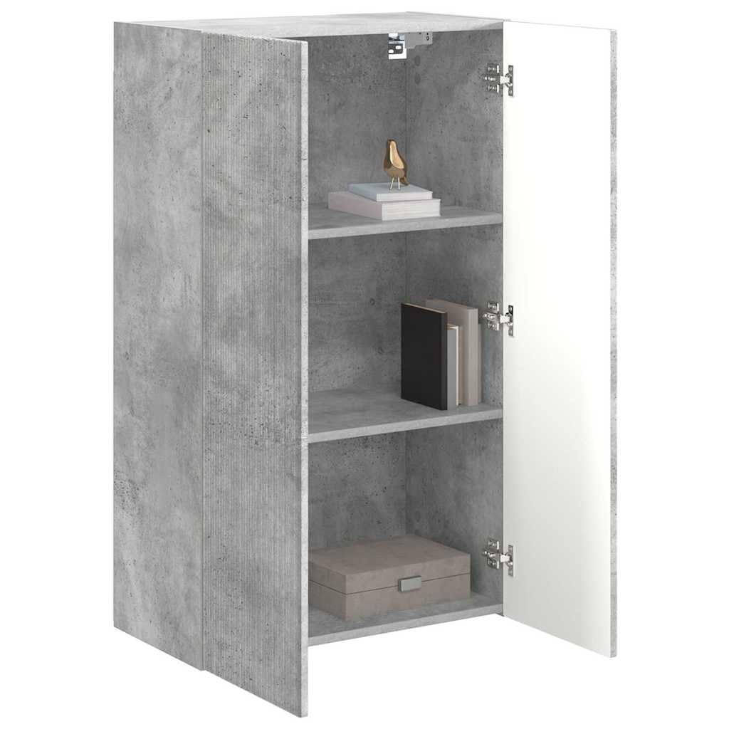 Mobile TV da parete in cemento, 59,5 x 31 x 100 cm, in legno grigio
