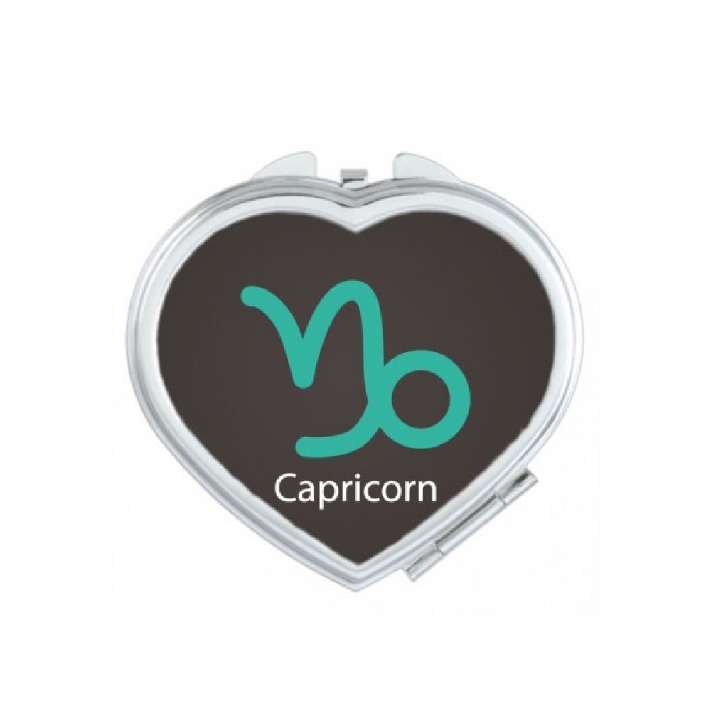 Miroir compact Capricorne en cœur un cadeau de naissance Janvier Décembre