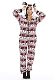 6253 - M Just Love Adult Onesie / Pajamas, Reindeer New, Medium