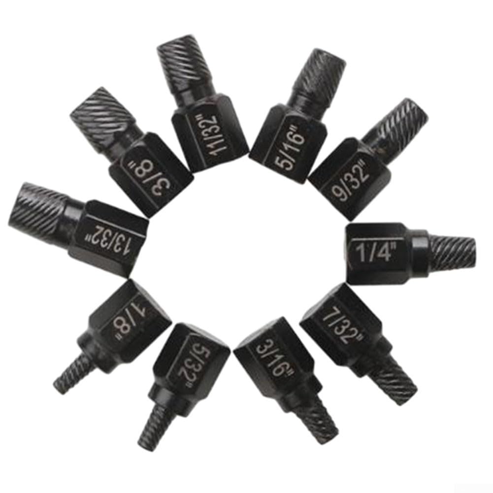 Juego de extractores de Tornillos de 25 Piezas, Juego de extractores de Tornillos de múltiples estrías con Cabeza Hexagonal, Herramienta para extraer Tornillos y Pernos dañados
