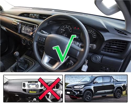 Funda de salpicadero para Hilux SR5 2016-2018 protectora de tela negra 3