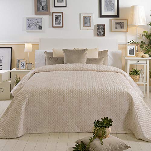 Sancarlos NOAIN Edredón, Crema, 250x265 cm, Cama DE 150