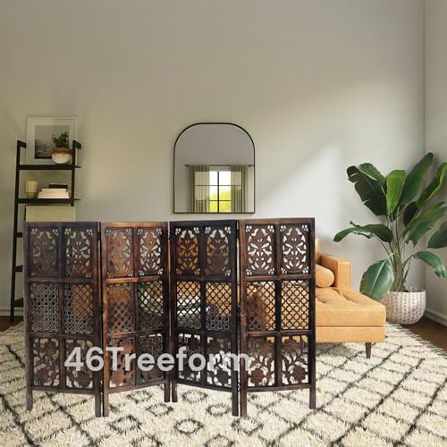 Image of Wooden Room Partition /Screen /Room Divider /Room Separator for Livng Room Bedroom Home Office Restarurant Hallway 20Inches Wide (4 Panel 4 Feet)